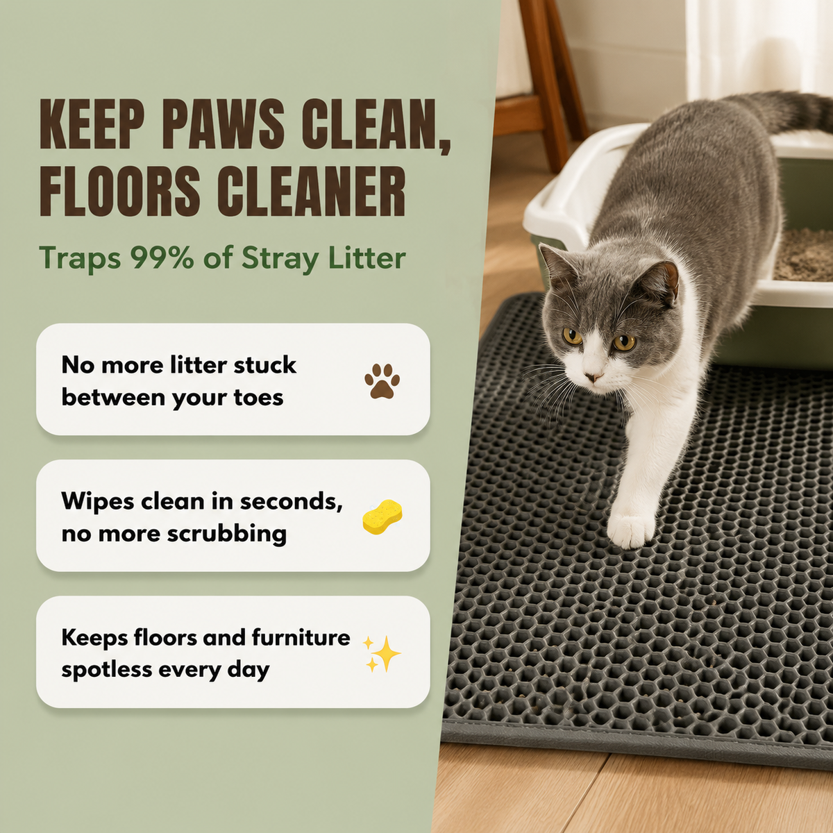 Honeycomb–Waterproof Cat Litter Pad