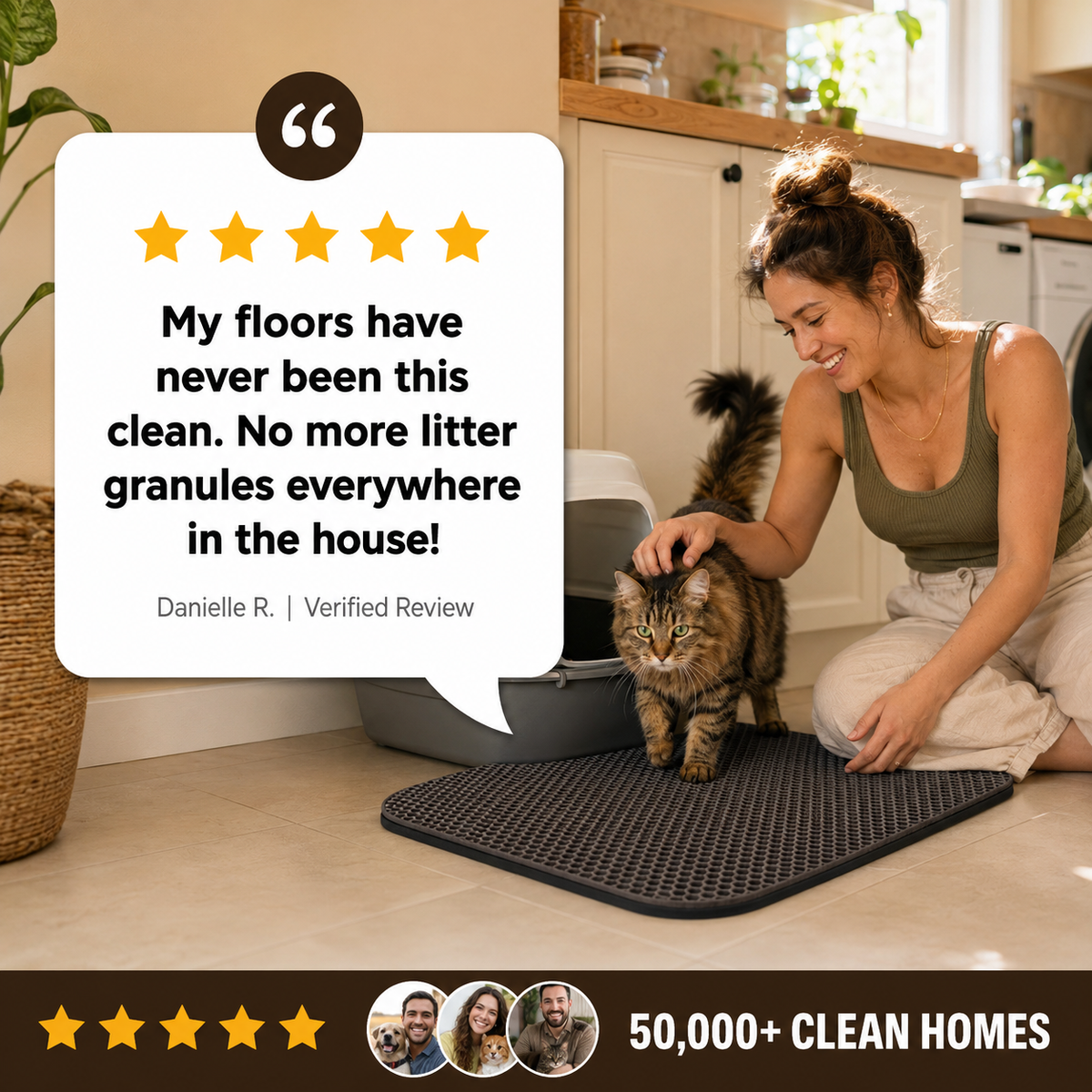Honeycomb–Waterproof Cat Litter Pad